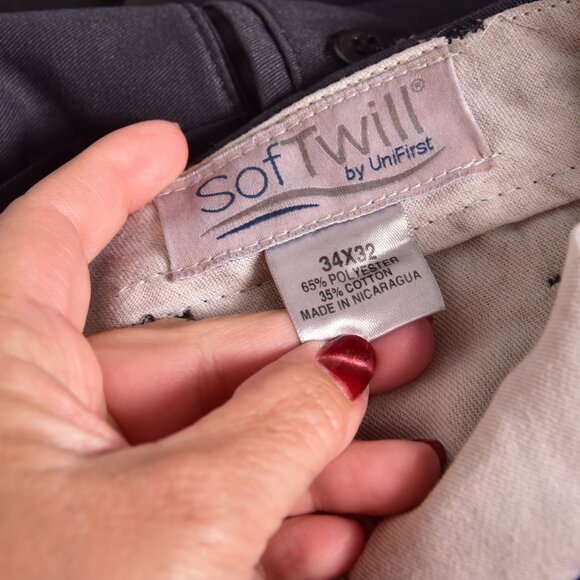 Softwill Unifirst Work Pants Mens 34x32 Grey See Photos - Picture 6 of 7